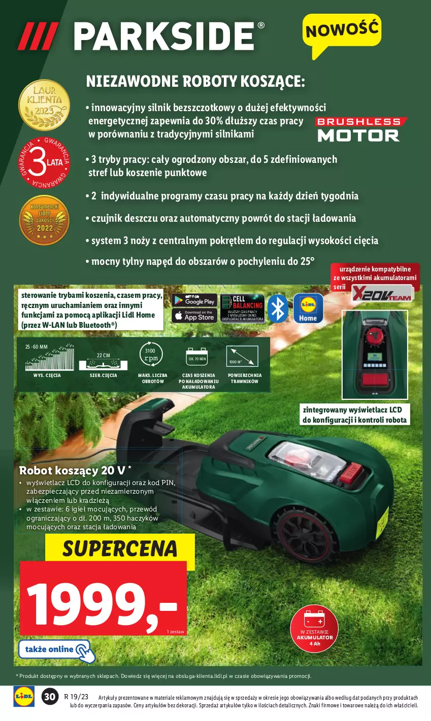 Gazetka promocyjna Lidl - GAZETKA - ważna 08.05 do 13.05.2023 - strona 42 - produkty: Akumulator, Gra, Haczyk, Kosz, Noż, Piec, Por, Przewód, Robot, Ryba, Ser, Sok