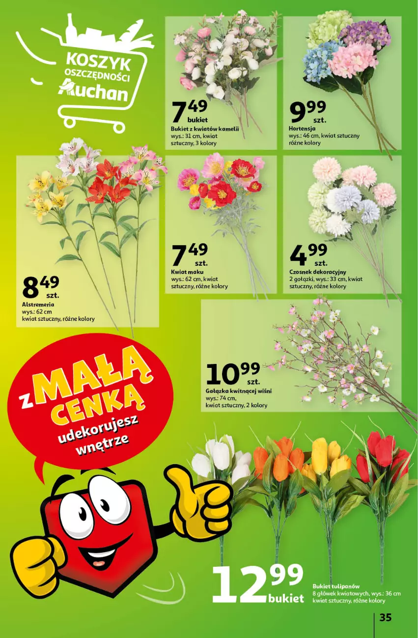 Gazetka promocyjna Auchan - Gazetka z MAŁĄ CENKĄ dźwigniesz więcej! Hipermarket Auchan - ważna 29.02 do 06.03.2024 - strona 35 - produkty: Bukiet, Czosnek