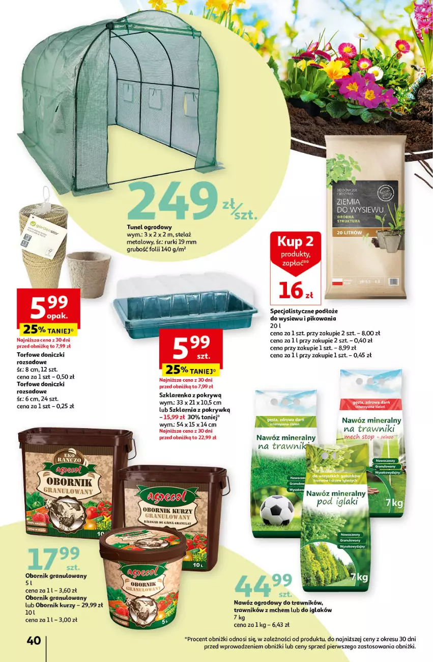 Gazetka promocyjna Auchan - Gazetka z MAŁĄ CENKĄ dźwigniesz więcej! Hipermarket Auchan - ważna 29.02 do 06.03.2024 - strona 40 - produkty: Gra, Nawóz, Rurki, Szklarenka, Top, Tunel