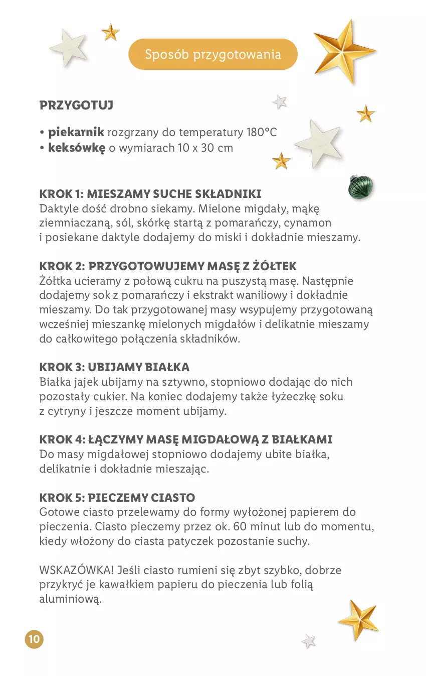 Gazetka promocyjna Lidl - KATALOG BELBAKE FAVORINA - ważna 14.11 do 24.12.2022 - strona 10 - produkty: Cukier, Cytryny, Daktyle, Kawa, Migdały, Papier, Piec, Piekarnik, Rum, Sok, Sól, Top