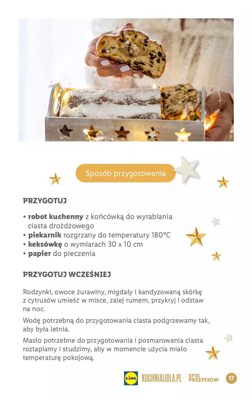 Gazetka promocyjna Lidl - KATALOG BELBAKE FAVORINA - ważna 14.11 do 24.12.2022 - strona 17 - produkty: Masło, Migdały, Owoce, Papier, Papier do pieczenia, Piec, Piekarnik, Robot, Rodzynki, Rum