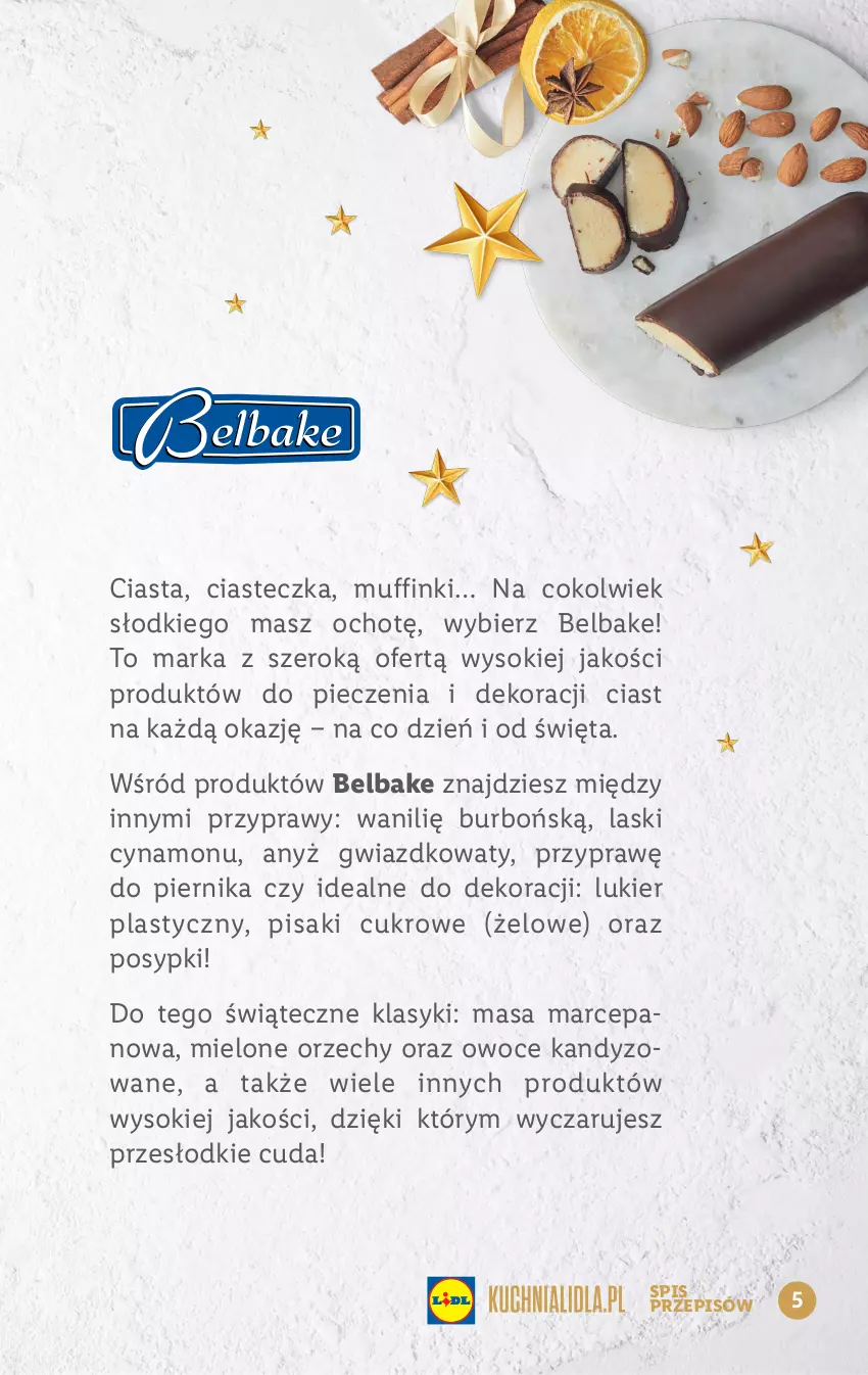 Gazetka promocyjna Lidl - KATALOG BELBAKE FAVORINA - ważna 14.11 do 24.12.2022 - strona 5 - produkty: Muffinki, Owoce, Piec, Piernik, Przyprawy, Sok