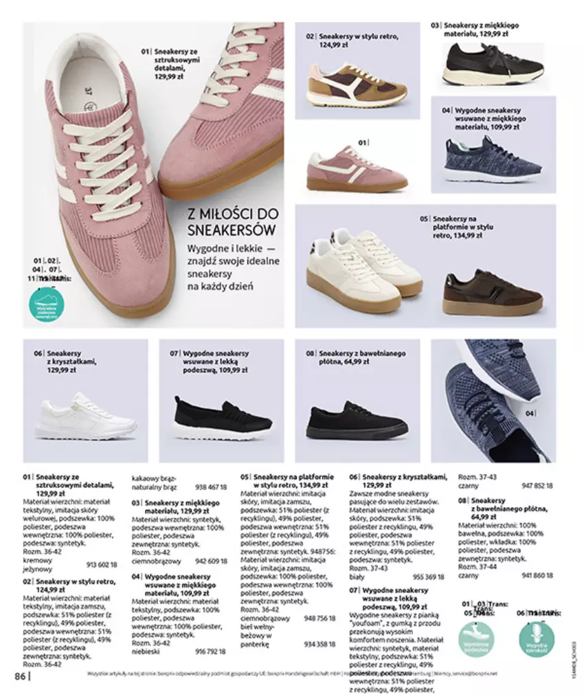 Gazetka promocyjna Bonprix - DENIM CLUB - ważna 10.08 do 08.09.2026 - strona 88 - produkty: Ba!, Fa, Sneakersy, Taca, Tera