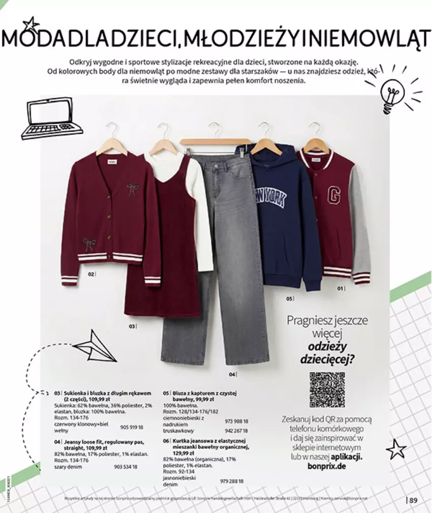 Gazetka promocyjna Bonprix - DENIM CLUB - ważna 10.08 do 08.09.2026 - strona 91 - produkty: Body, Dzieci, Fa, Por, Sport, Wełna
