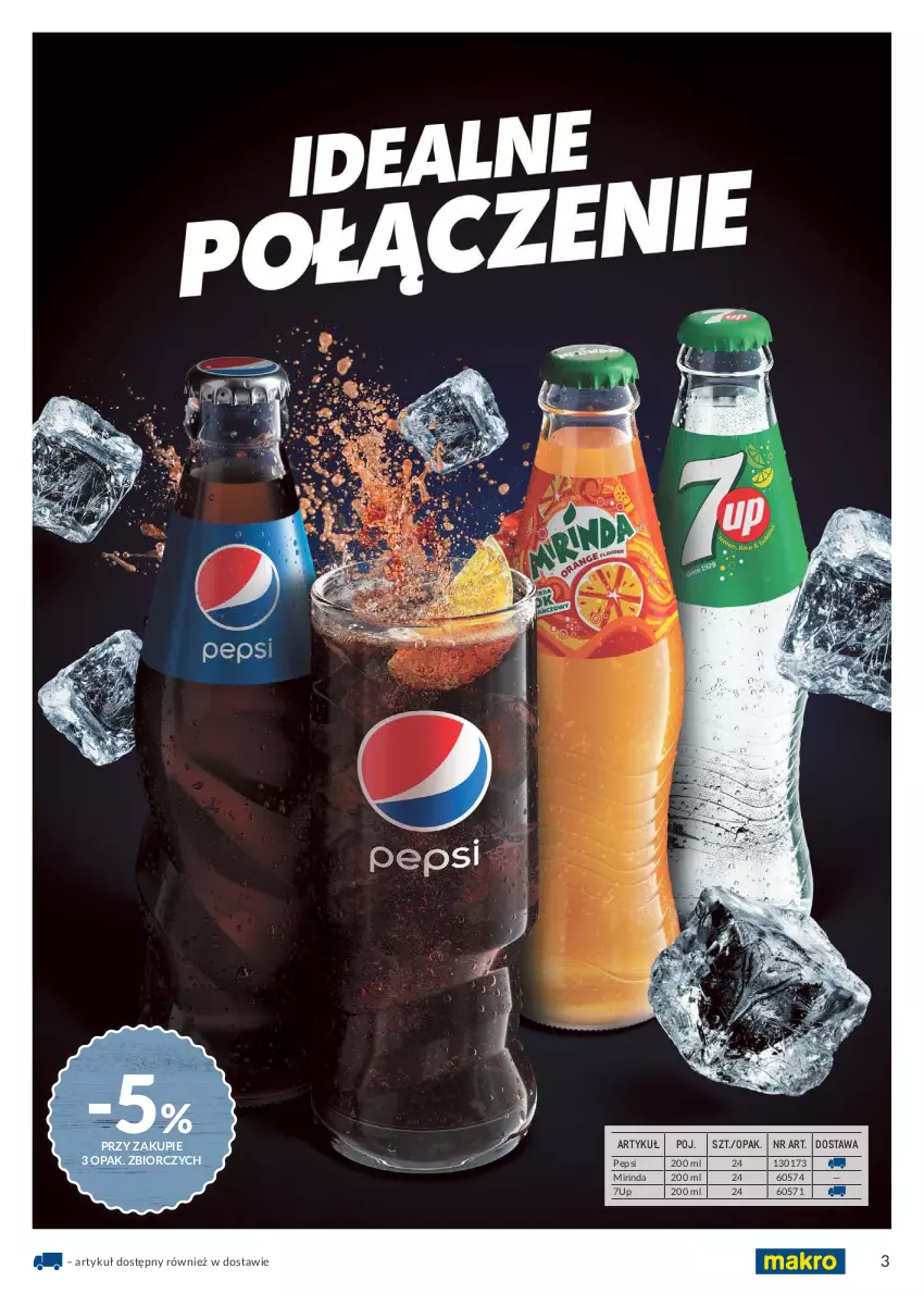 Gazetka promocyjna Makro - [Oferta specjalna] Letnia oferta dla gastronomii - alkohole - ważna 19.04 do 31.08.2022 - strona 3 - produkty: 7up, Alkohole, Mirinda, Pepsi