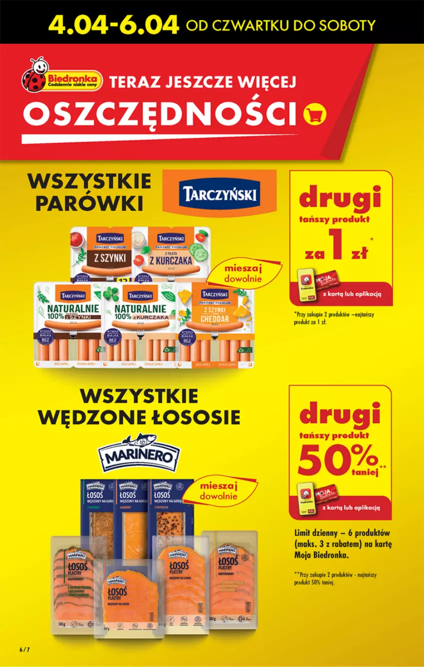 Gazetka promocyjna Biedronka - Od czwartku - ważna 04.04 do 10.04.2024 - strona 6 - produkty: Cheddar, Dron, Parówki, Sos, Tera