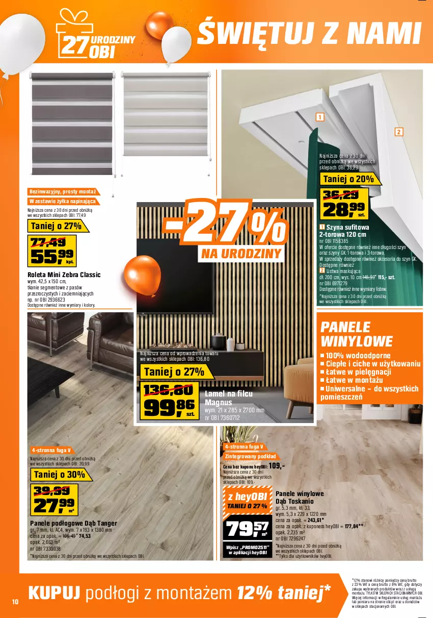 Gazetka promocyjna Obi - Gazetka OBI - ważna 18.06 do 08.07.2025 - strona 10 - produkty: Drzwi, Drzwi zewnętrzne, Gra, Klamka, Lakier, LG, Listwa, Podkład, Por, Roleta, Skrzydło drzwiowe, Sok, Szyna, Szyny