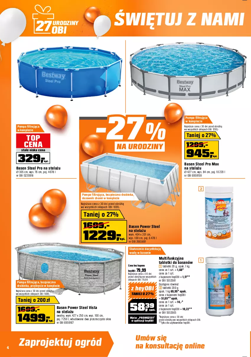Gazetka promocyjna Obi - Gazetka OBI - ważna 18.06 do 08.07.2025 - strona 4 - produkty: Dozownik, Gres, Inka, Klej, Ogród, Piec, Por, Ser, Tablet, Top