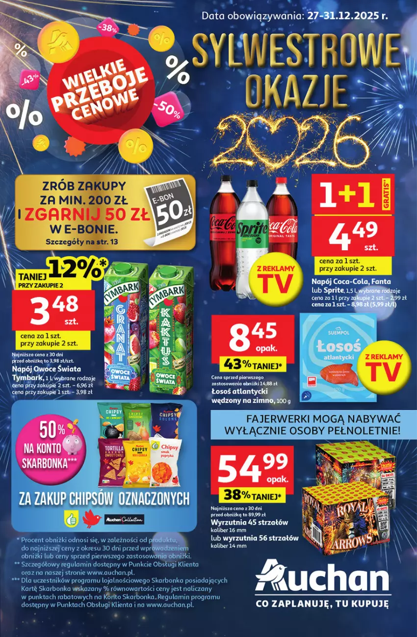 Gazetka promocyjna Auchan - Gazetka Sylwestrowe Okazje - ważna 27.12 do 31.12.2025 - strona 1 - produkty: Fa, Gra, Saga, Strzałów, Wyrzutnia