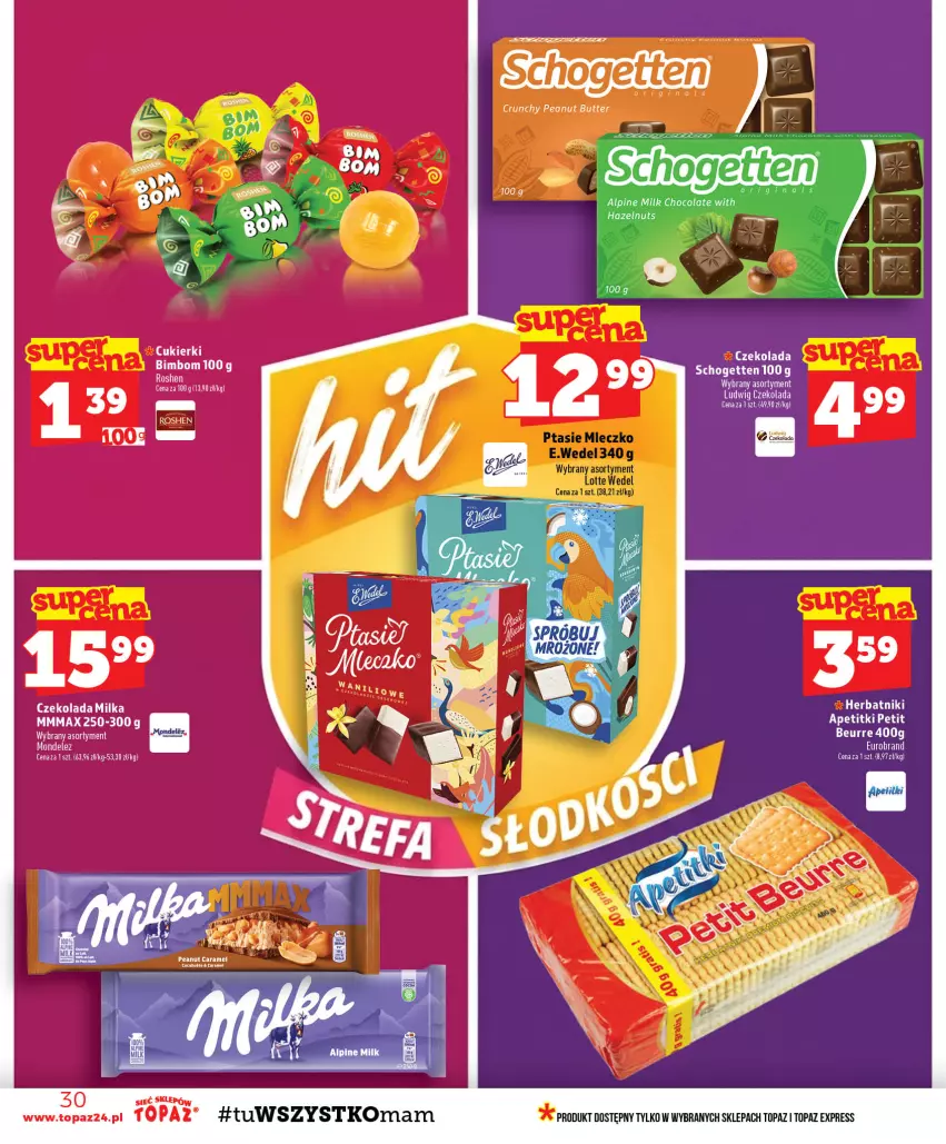 Gazetka promocyjna Topaz - Gazetka - ważna 17.09 do 23.09.2026 - strona 30 - produkty: Czekolada, Fa, Milka, Schogetten
