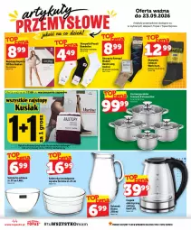 Gazetka promocyjna Topaz - Gazetka - Gazetka - ważna od 23.09 do 23.09.2026 - strona 44 - produkty: Top, Sok, Por, Gra, Dzbanek, Czajnik, Karp, Salaterka, Rajstopy, Skarpetki, LANA, Moda, Oleo
