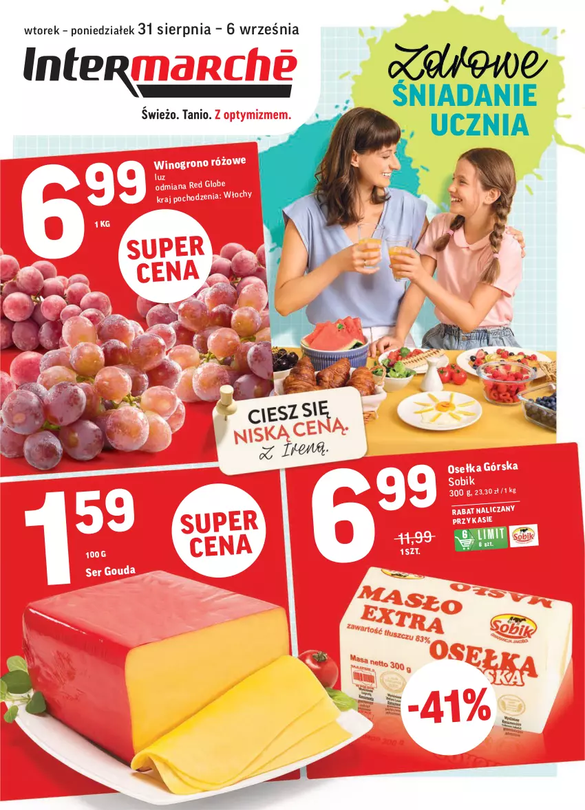 Gazetka promocyjna Intermarche - Gazetka promocyjna - ważna 31.08 do 06.09.2021 - strona 1 - produkty: Gouda, Ser, Wino