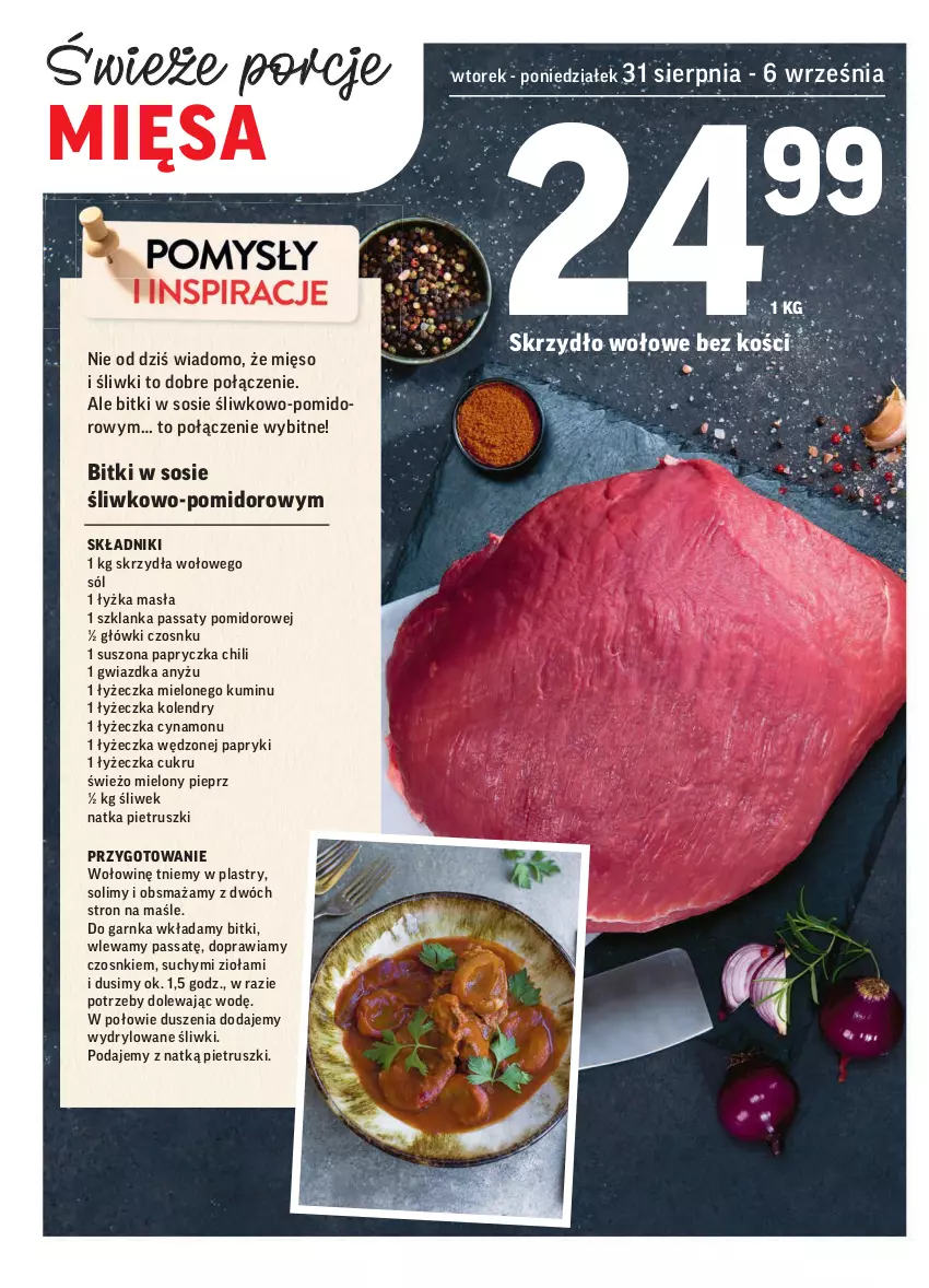 Gazetka promocyjna Intermarche - Gazetka promocyjna - ważna 31.08 do 06.09.2021 - strona 12 - produkty: Mięso, Natka pietruszki, Pieprz, Sól, Sos, Szklanka