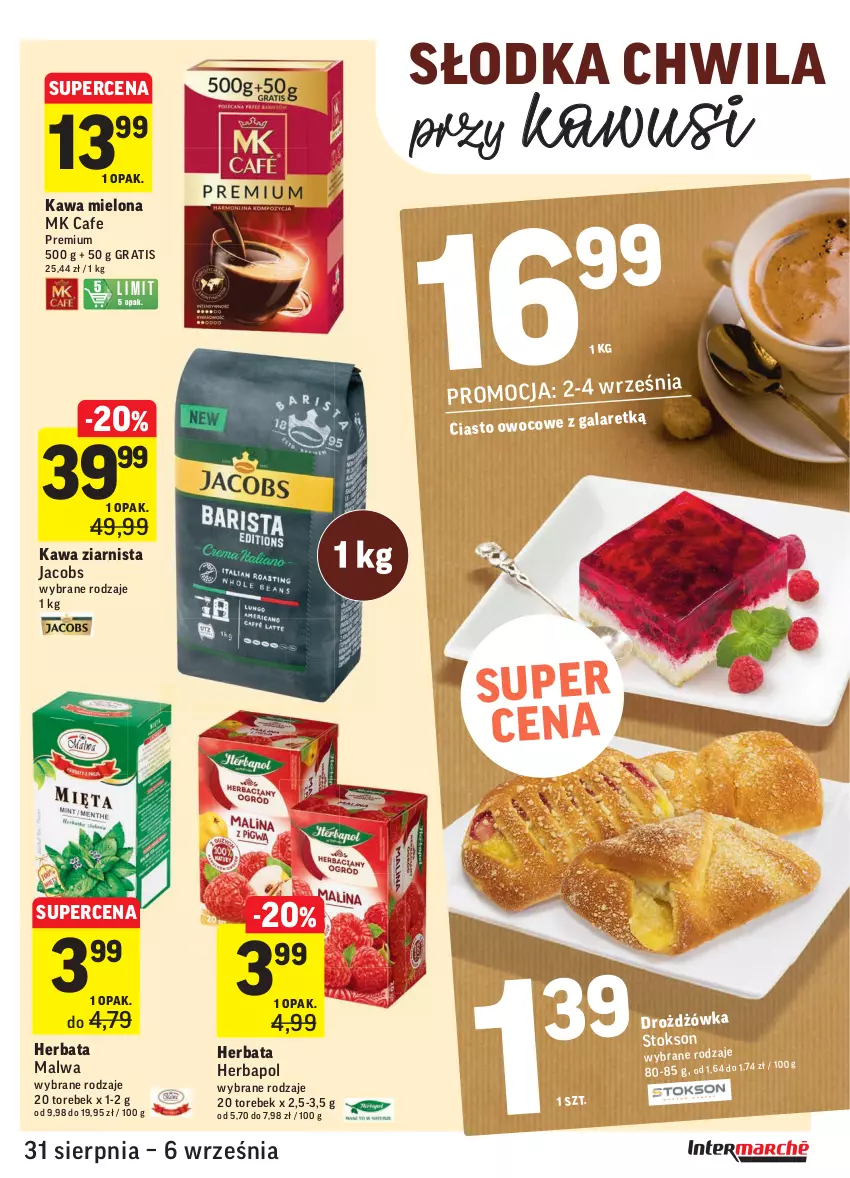 Gazetka promocyjna Intermarche - Gazetka promocyjna - ważna 31.08 do 06.09.2021 - strona 25 - produkty: Gala, Gra, Herbapol, Herbata, Jacobs, Kawa, Kawa mielona, Kawa ziarnista, Słodka Chwila