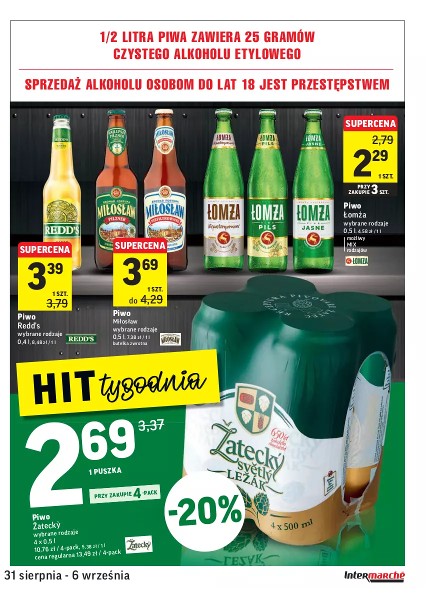 Gazetka promocyjna Intermarche - Gazetka promocyjna - ważna 31.08 do 06.09.2021 - strona 31 - produkty: Gra, Piwa, Piwo, Redd's