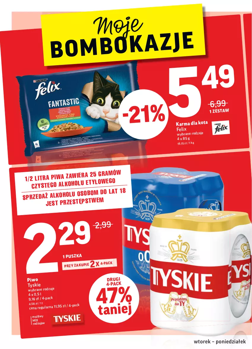 Gazetka promocyjna Intermarche - Gazetka promocyjna - ważna 31.08 do 06.09.2021 - strona 6 - produkty: Felix, Piwo, Tyskie