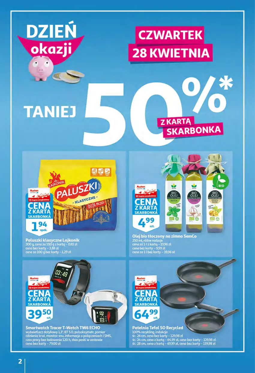 Gazetka promocyjna Auchan - Wiosenny ogród jest w cenie Hipermarkety - ważna 28.04 do 04.05.2022 - strona 2 - produkty: Acer, Fa, Lajkonik, Monitor, Olej, Pulsoksymetr, Smartwatch, Sok