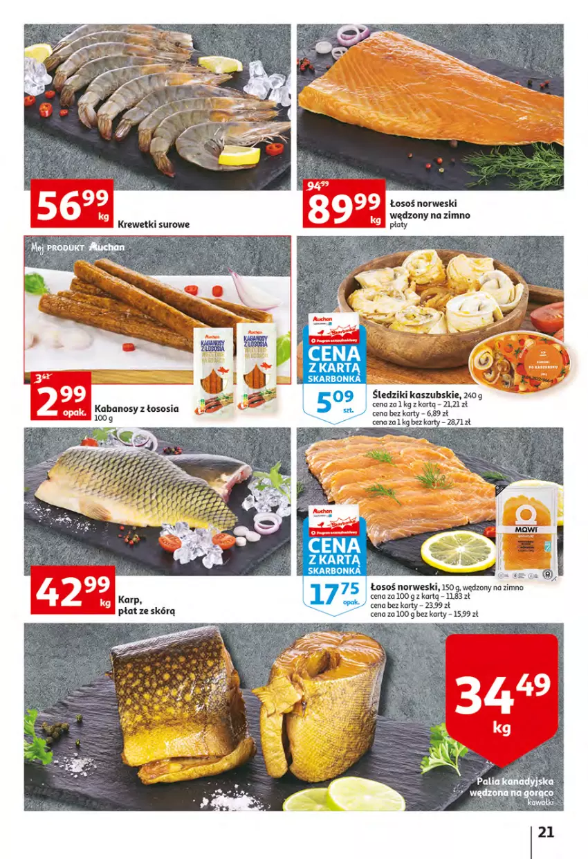 Gazetka promocyjna Auchan - Wiosenny ogród jest w cenie Hipermarkety - ważna 28.04 do 04.05.2022 - strona 21 - produkty: Karp, Krewetki