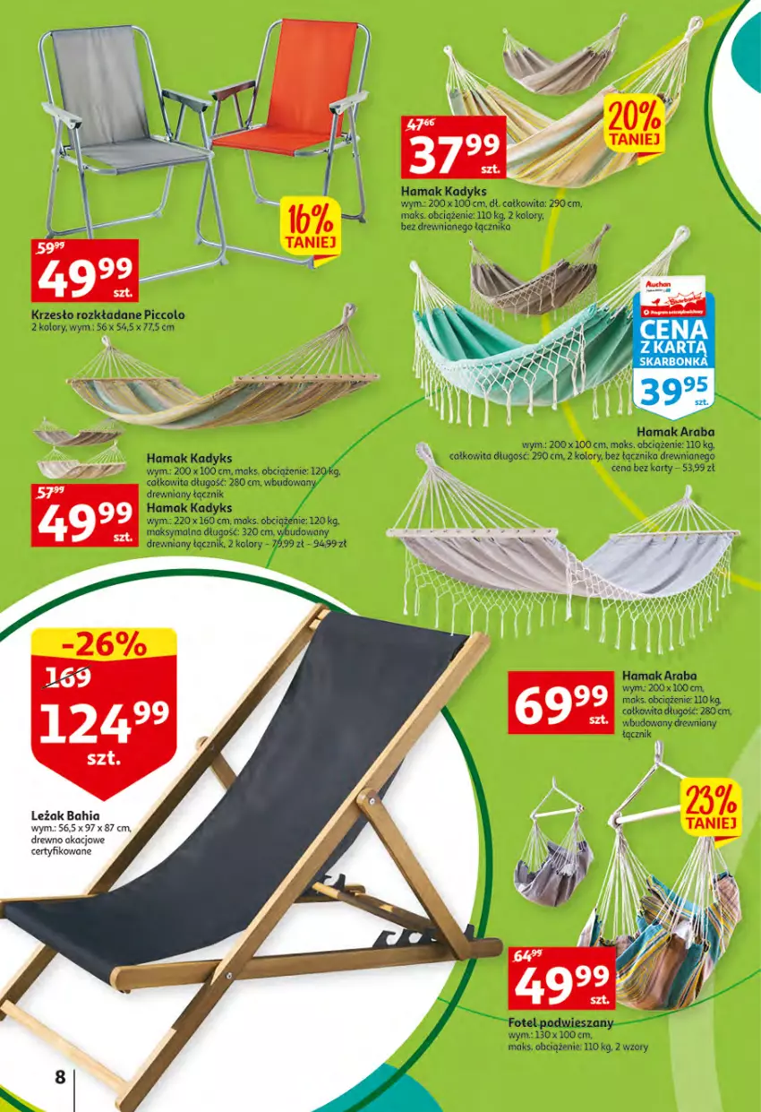 Gazetka promocyjna Auchan - Wiosenny ogród jest w cenie Hipermarkety - ważna 28.04 do 04.05.2022 - strona 8 - produkty: Fotel, Hama, Krzesło