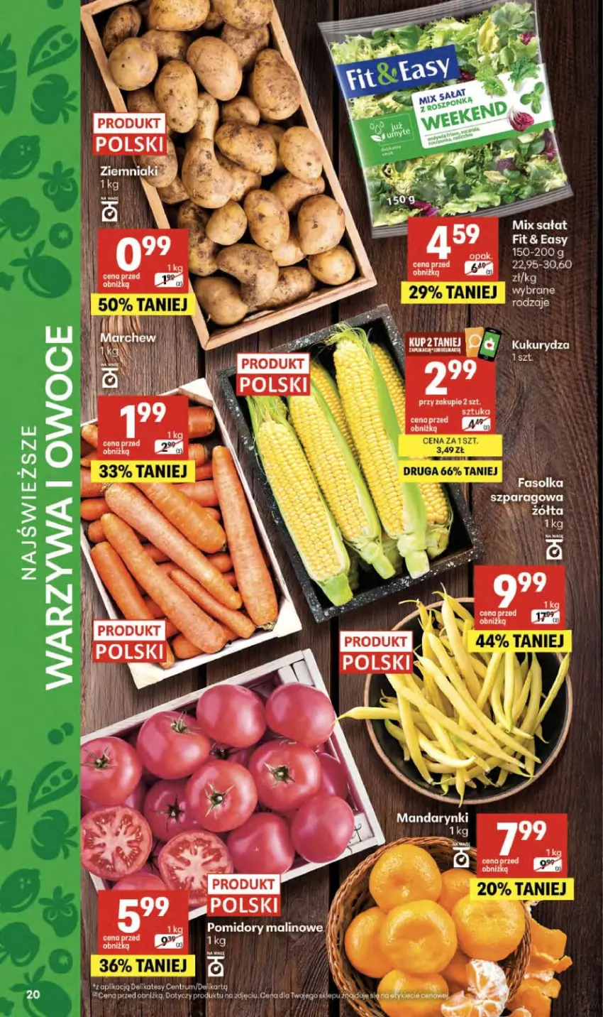 Gazetka promocyjna Delikatesy Centrum - Franczyza DC34 Czwartek - ważna 20.08 do 26.08.2026 - strona 20 - produkty: Fa, LG, Mandarynki, Owoce, Rum, Sałat, Warzywa