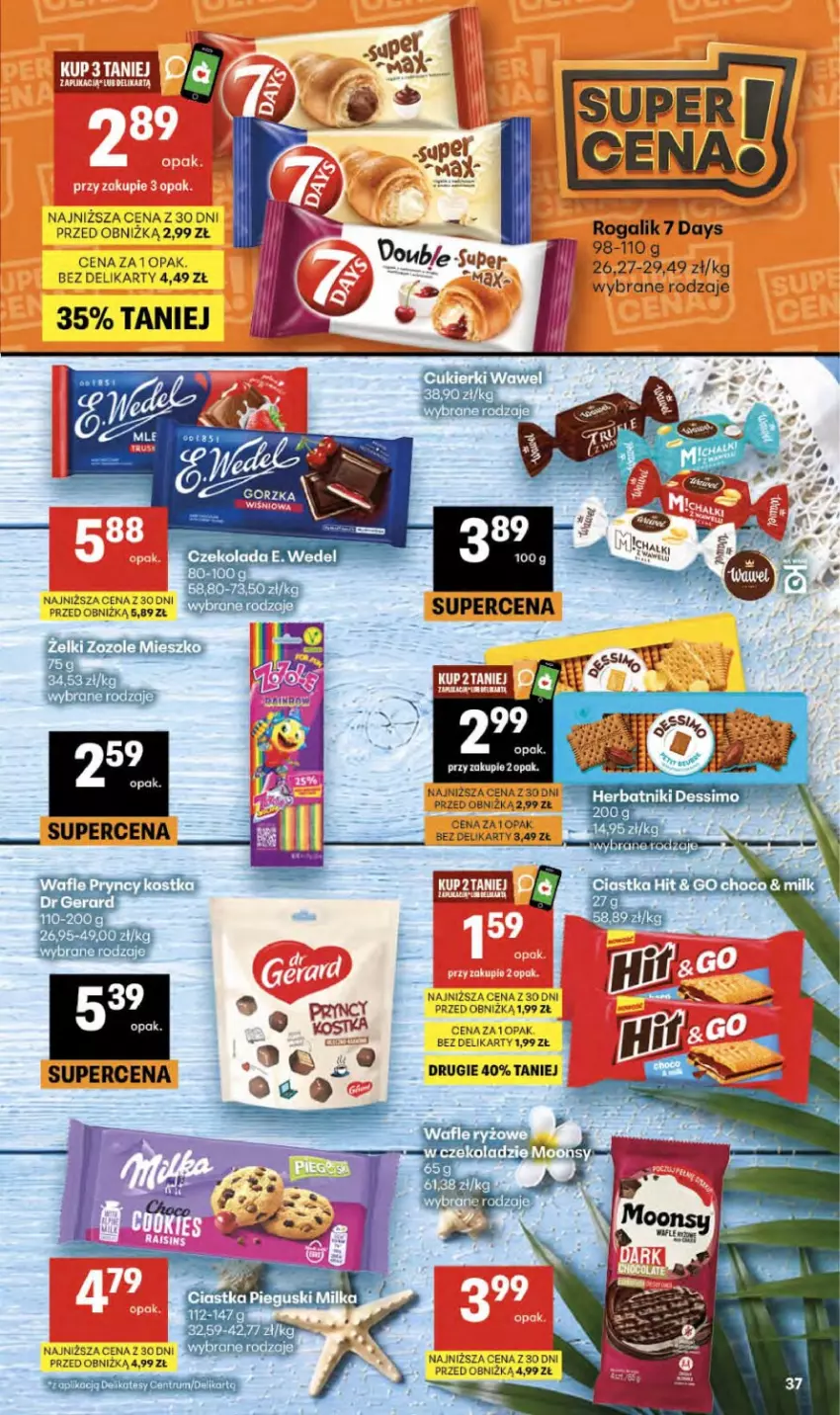 Gazetka promocyjna Delikatesy Centrum - Franczyza DC34 Czwartek - ważna 20.08 do 26.08.2026 - strona 37 - produkty: 7 Days, Herbatniki, Rogal, Rum, Ryż, Wafle
