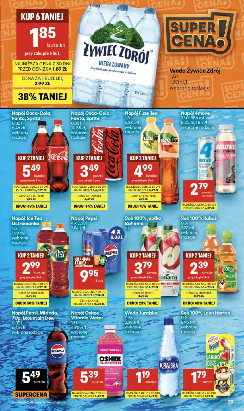 Gazetka promocyjna Delikatesy Centrum - Franczyza DC34 Czwartek - ważna 20.08 do 26.08.2026 - strona 39 - produkty: Fa, Hama, Leon, Oshee, Sok