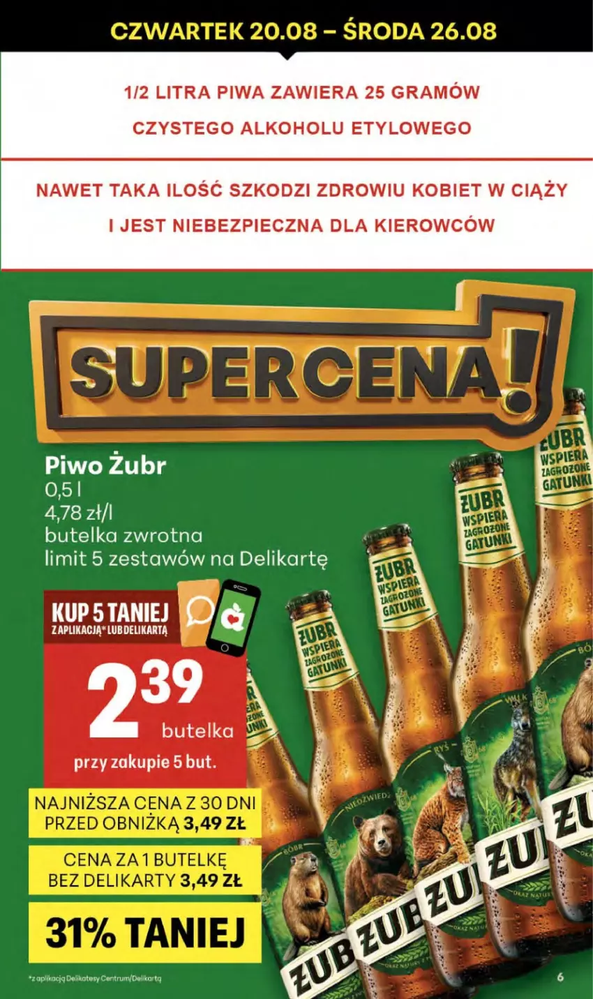 Gazetka promocyjna Delikatesy Centrum - Franczyza DC34 Czwartek - ważna 20.08 do 26.08.2026 - strona 6 - produkty: Gra, Piec, Piwa, Piwo