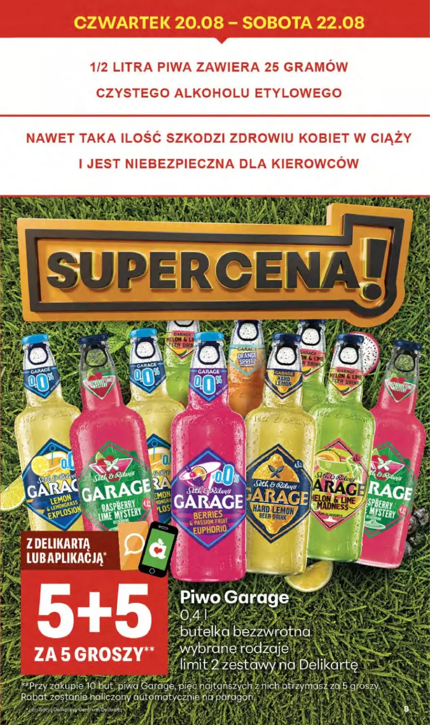 Gazetka promocyjna Delikatesy Centrum - Franczyza DC34 Czwartek - ważna 20.08 do 26.08.2026 - strona 8 - produkty: Gra, Piec, Piwa, Piwo