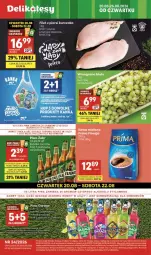 Gazetka promocyjna Delikatesy Centrum - Franczyza DC34 Czwartek - Gazetka - ważna od 26.08 do 26.08.2026 - strona 1 - produkty: Piwa, Piwo, Piec, Kurczak, Rum, Gra, Filet z piersi kurczaka, Rama, Tran, Winogrona, Prima, Wino