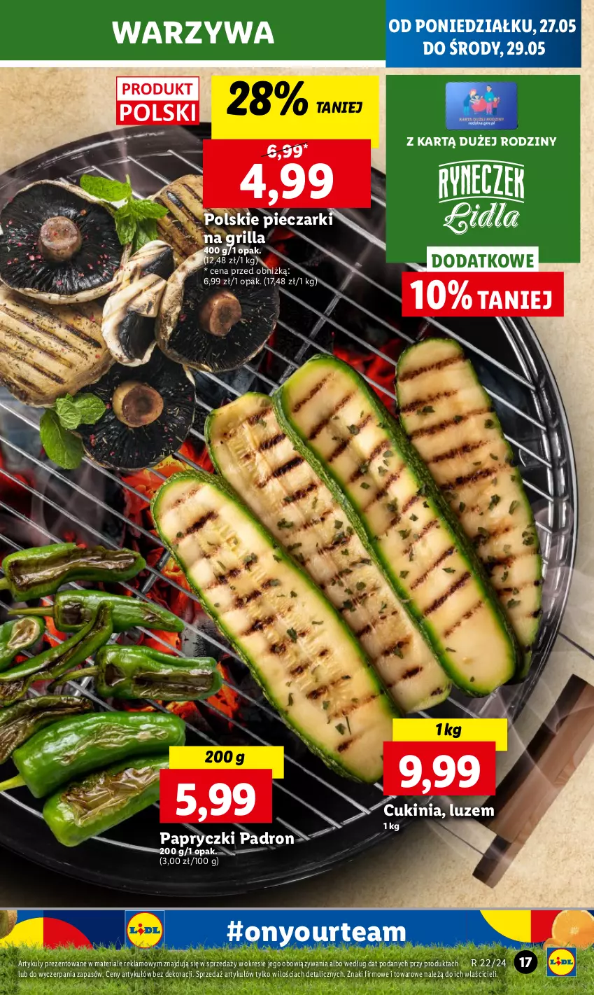 Gazetka promocyjna Lidl - GAZETKA - ważna 27.05 do 29.05.2024 - strona 17 - produkty: Chleb, Dron, Grill, Piec, Ser, Warzywa