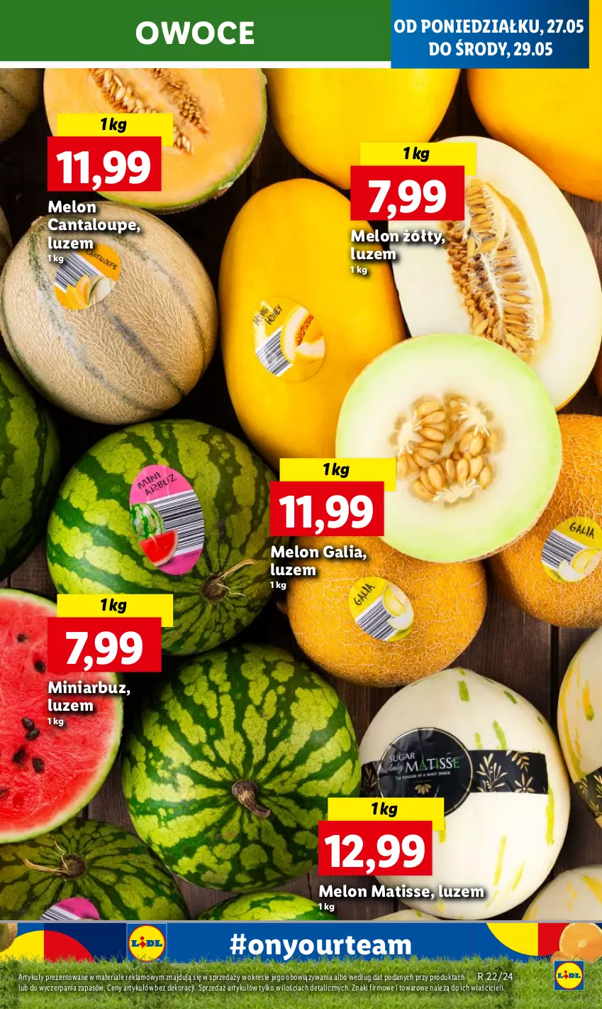 Gazetka promocyjna Lidl - GAZETKA - ważna 27.05 do 29.05.2024 - strona 21 - produkty: Arbuz, Melon, Owoce