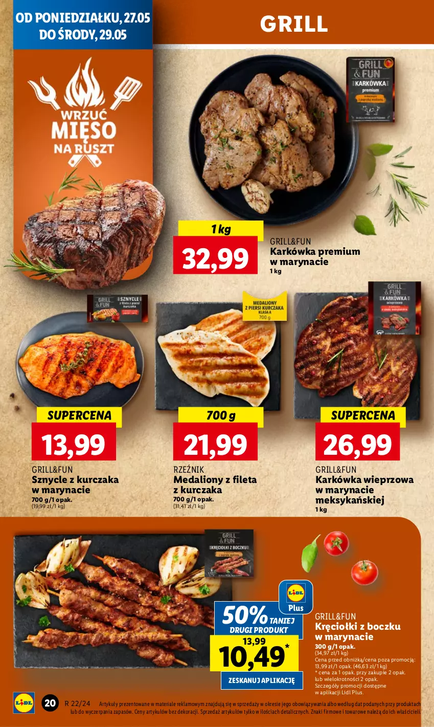 Gazetka promocyjna Lidl - GAZETKA - ważna 27.05 do 29.05.2024 - strona 22 - produkty: Grill, Karkówka wieprzowa, Kurczak, Lion