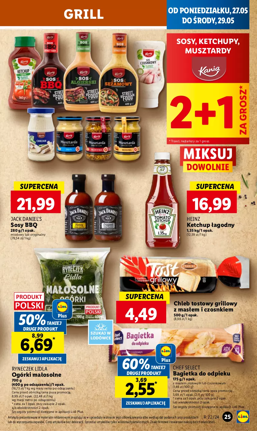 Gazetka promocyjna Lidl - GAZETKA - ważna 27.05 do 29.05.2024 - strona 27 - produkty: Bagietka, Chleb, Chleb tostowy, Gin, Grill, Heinz, Ketchup, Mus, Sos