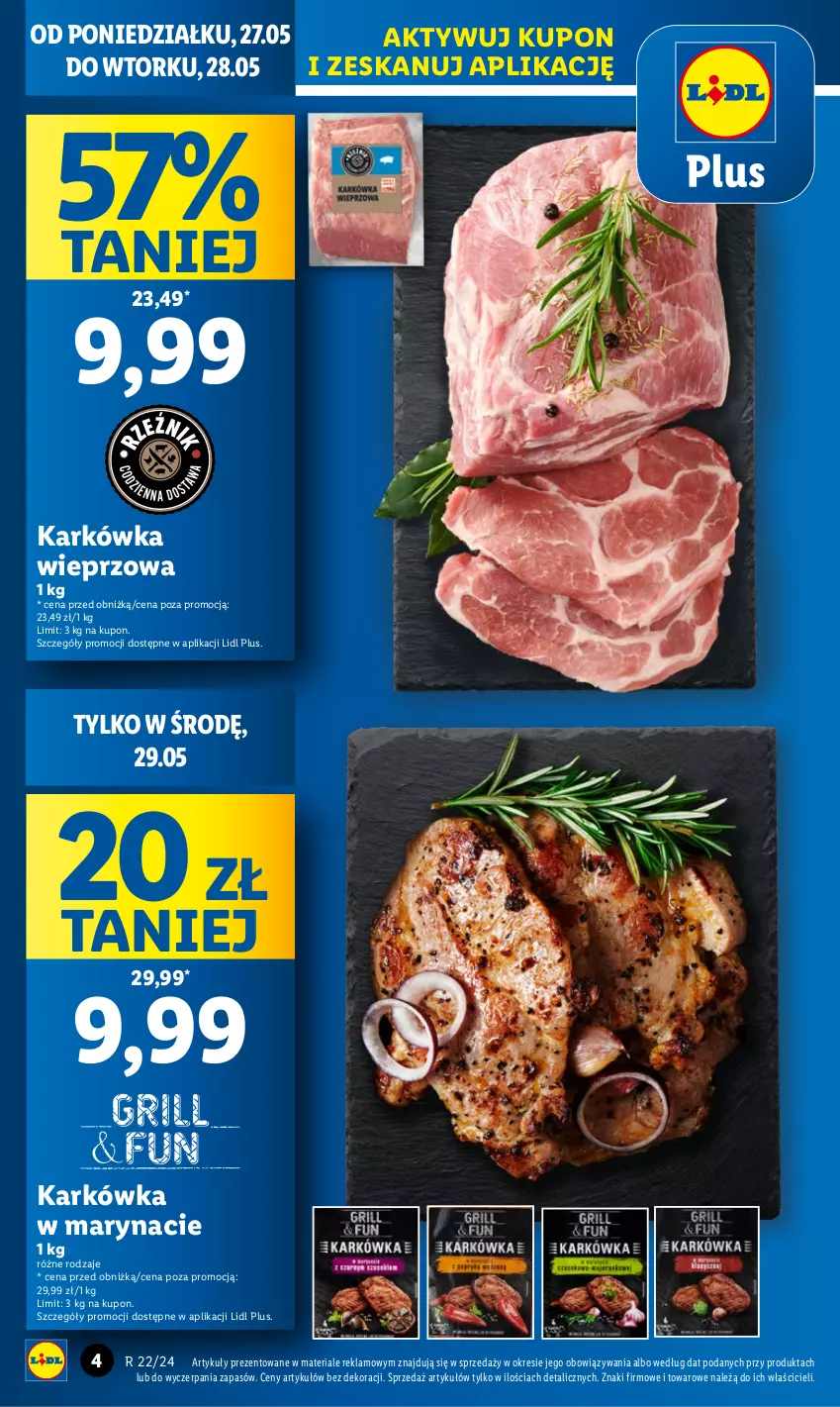 Gazetka promocyjna Lidl - GAZETKA - ważna 27.05 do 29.05.2024 - strona 4 - produkty: Karkówka wieprzowa