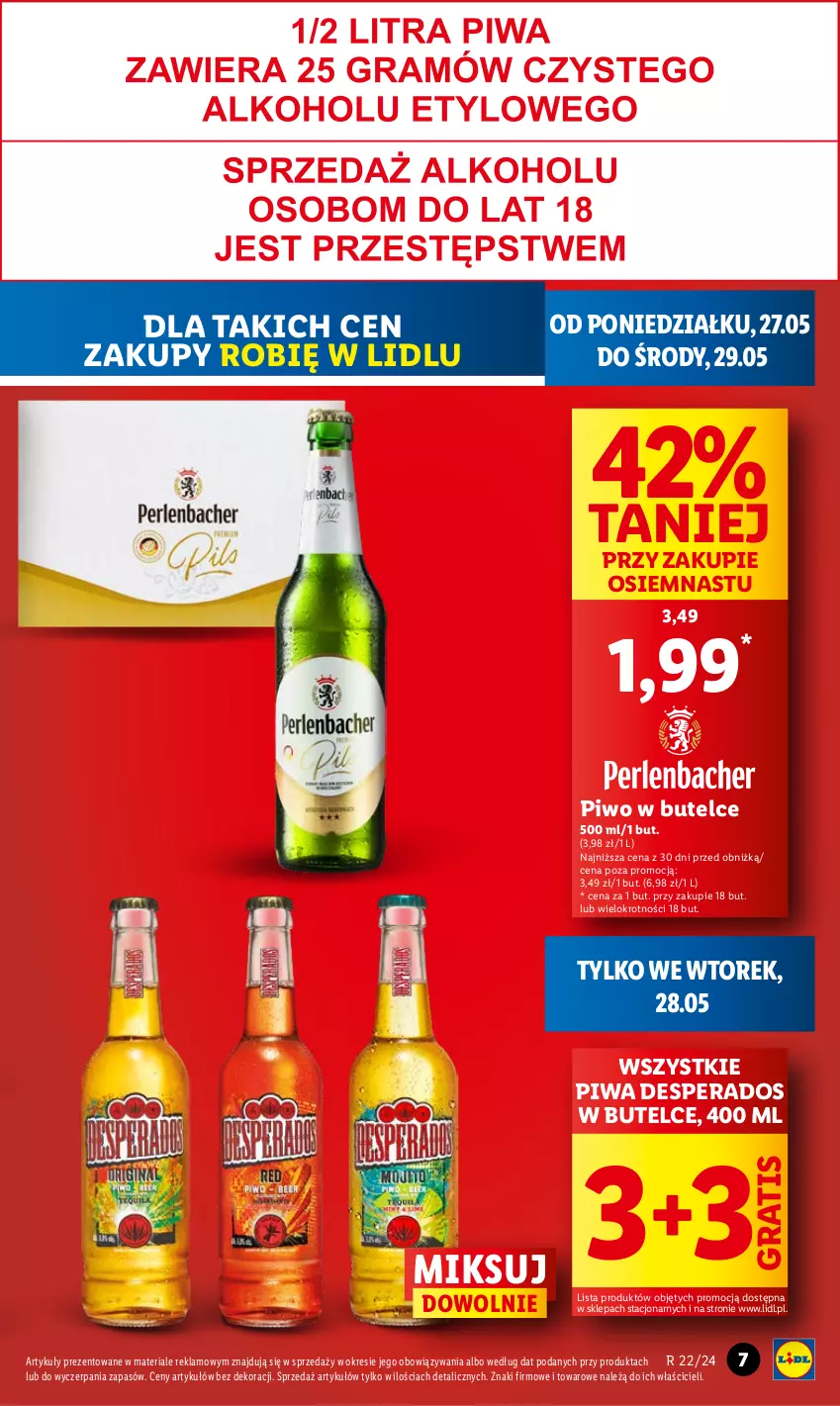 Gazetka promocyjna Lidl - GAZETKA - ważna 27.05 do 29.05.2024 - strona 7 - produkty: Desperados, Gra, Piwa, Piwo