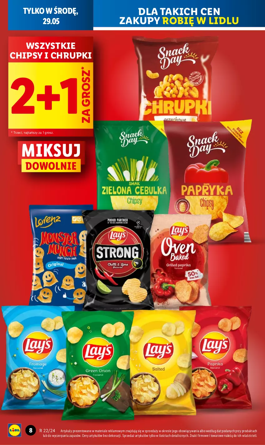 Gazetka promocyjna Lidl - GAZETKA - ważna 27.05 do 29.05.2024 - strona 8 - produkty: Chipsy, Chrupki