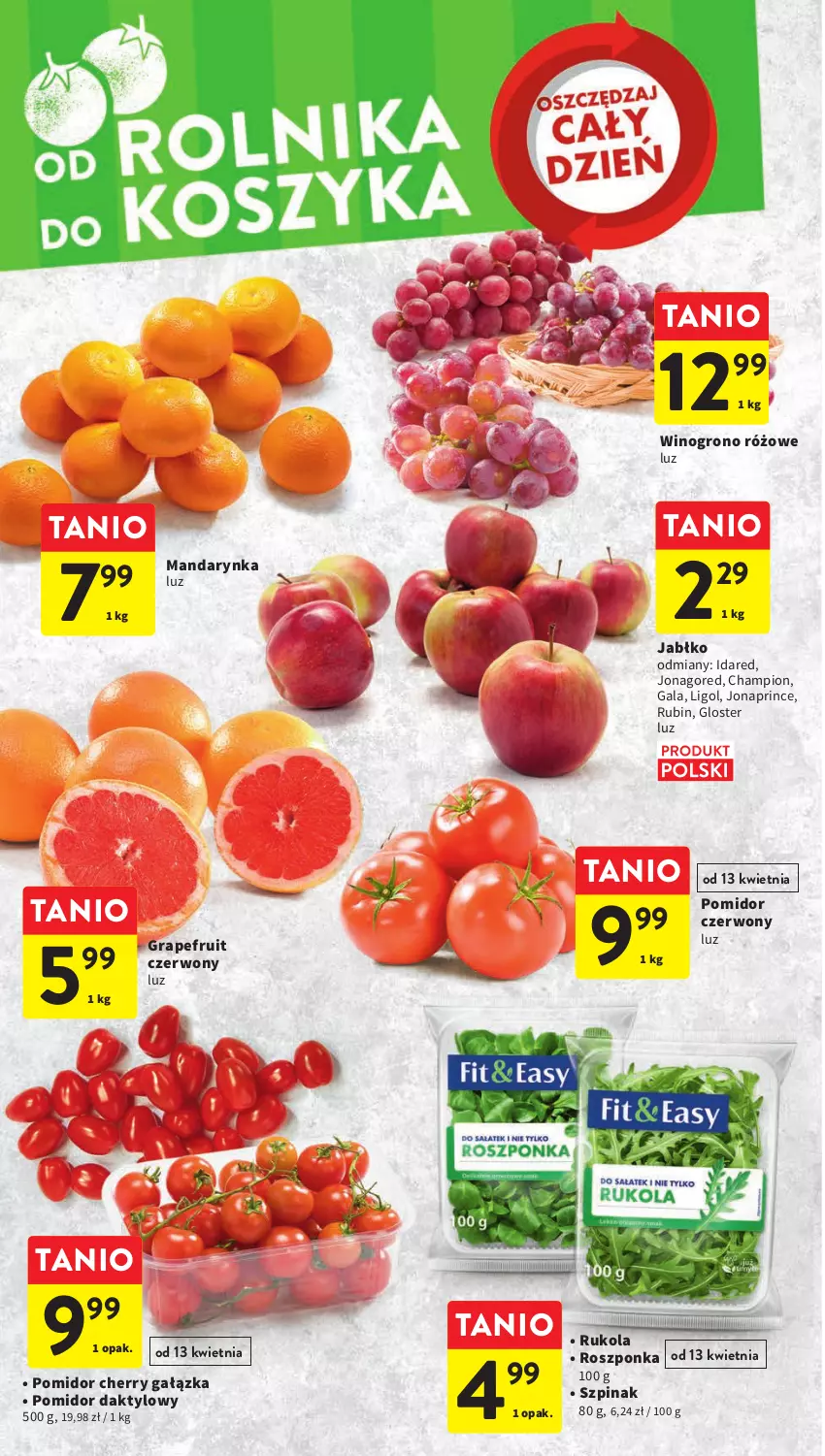 Gazetka promocyjna Intermarche - Gazetka Intermarche - ważna 12.04 do 19.04.2023 - strona 10 - produkty: Gala, Gra, Ligol, Roszponka, Rubin, Rukola, Szpinak, Wino