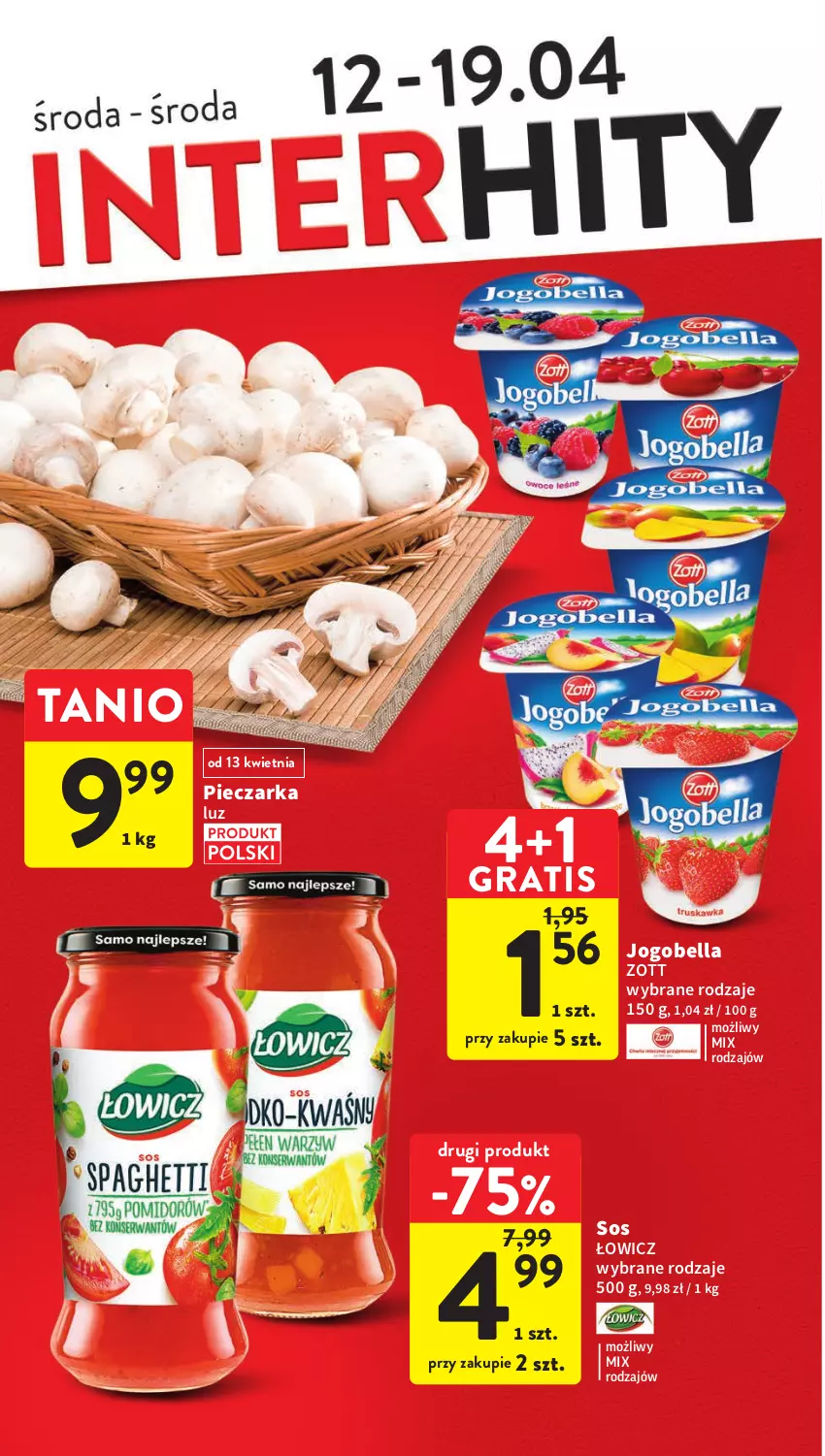 Gazetka promocyjna Intermarche - Gazetka Intermarche - ważna 12.04 do 19.04.2023 - strona 2 - produkty: Bell, Bella, Gra, Jogobella, Piec, Pieczarka, Sos, Zott