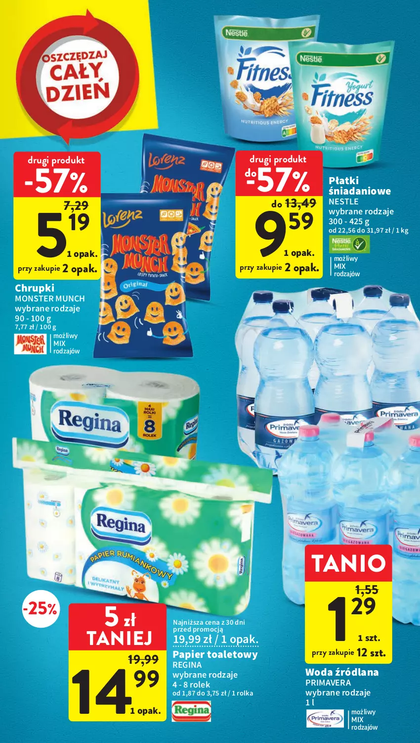 Gazetka promocyjna Intermarche - Gazetka Intermarche - ważna 12.04 do 19.04.2023 - strona 31 - produkty: Chrupki, Danio, Gin, LANA, Monster Munch, Papier, Papier toaletowy, Prima, Primavera, Woda