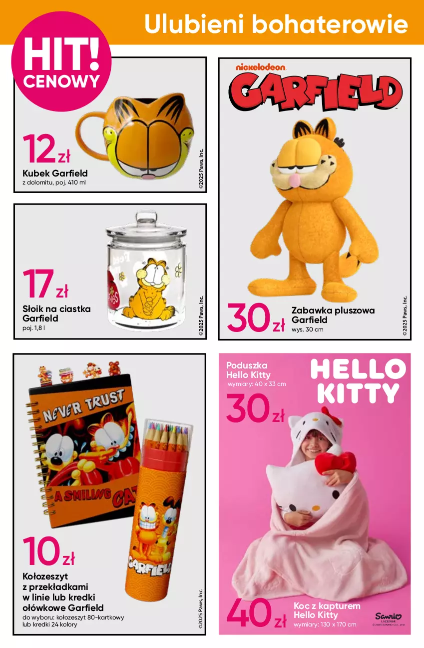 Gazetka promocyjna Pepco - Hello Kitty – Garfield - ważna 02.01 do 15.01.2025 - strona 6 - produkty: Ciastka, Koc, Kubek, Poduszka, Zabawka