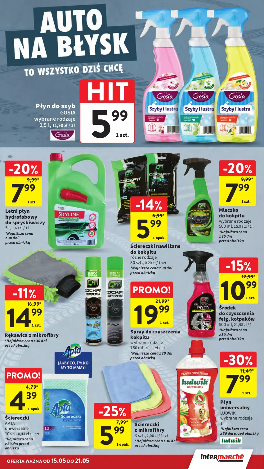 Gazetka promocyjna Intermarche - Gazetka Intermarche - ważna 15.05 do 21.05.2025 - strona 35 - produkty: Kołpak, LG, Ludwik, Mleczko, Płyn do szyb, Spray do czyszczenia