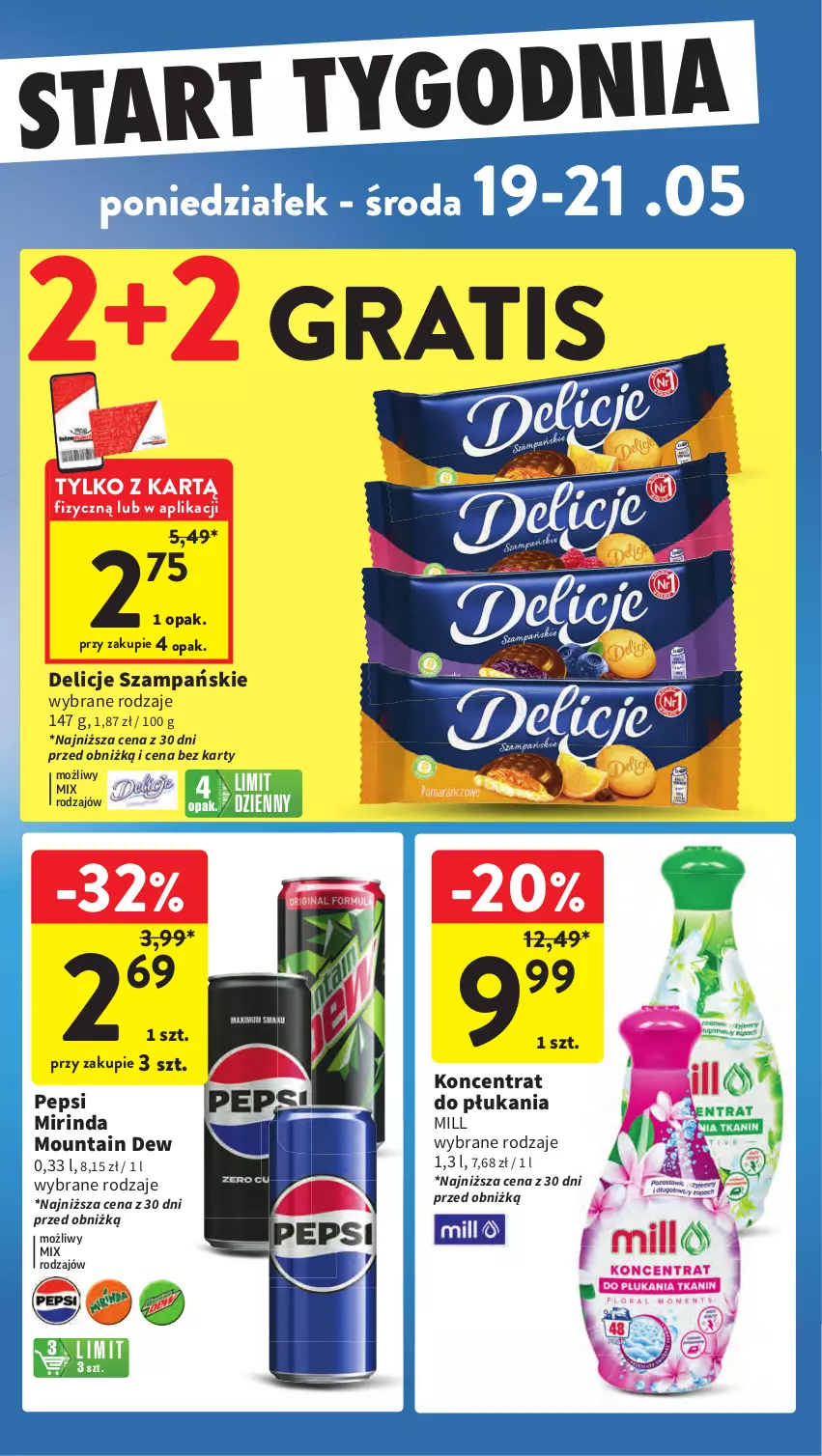 Gazetka promocyjna - Gazetka Intermarche - ważna 15.05 do 21.05.2025 - strona 39 - produkty: Delicje, Gra, Mirinda, Pepsi