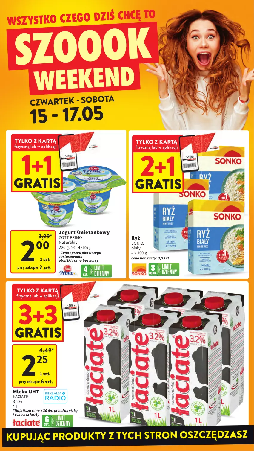 Gazetka promocyjna Intermarche - Gazetka Intermarche - ważna 15.05 do 21.05.2025 - strona 4 - produkty: Gra, Jogurt, Mleko, Ryż, Sonko, Zott, Zott Primo