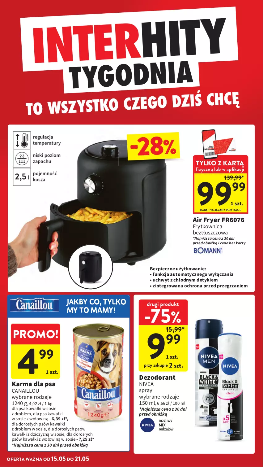 Gazetka promocyjna Intermarche - Gazetka Intermarche - ważna 15.05 do 21.05.2025 - strona 8 - produkty: Canaillou, Dezodorant, Kawa, Nivea, Piec, Sos