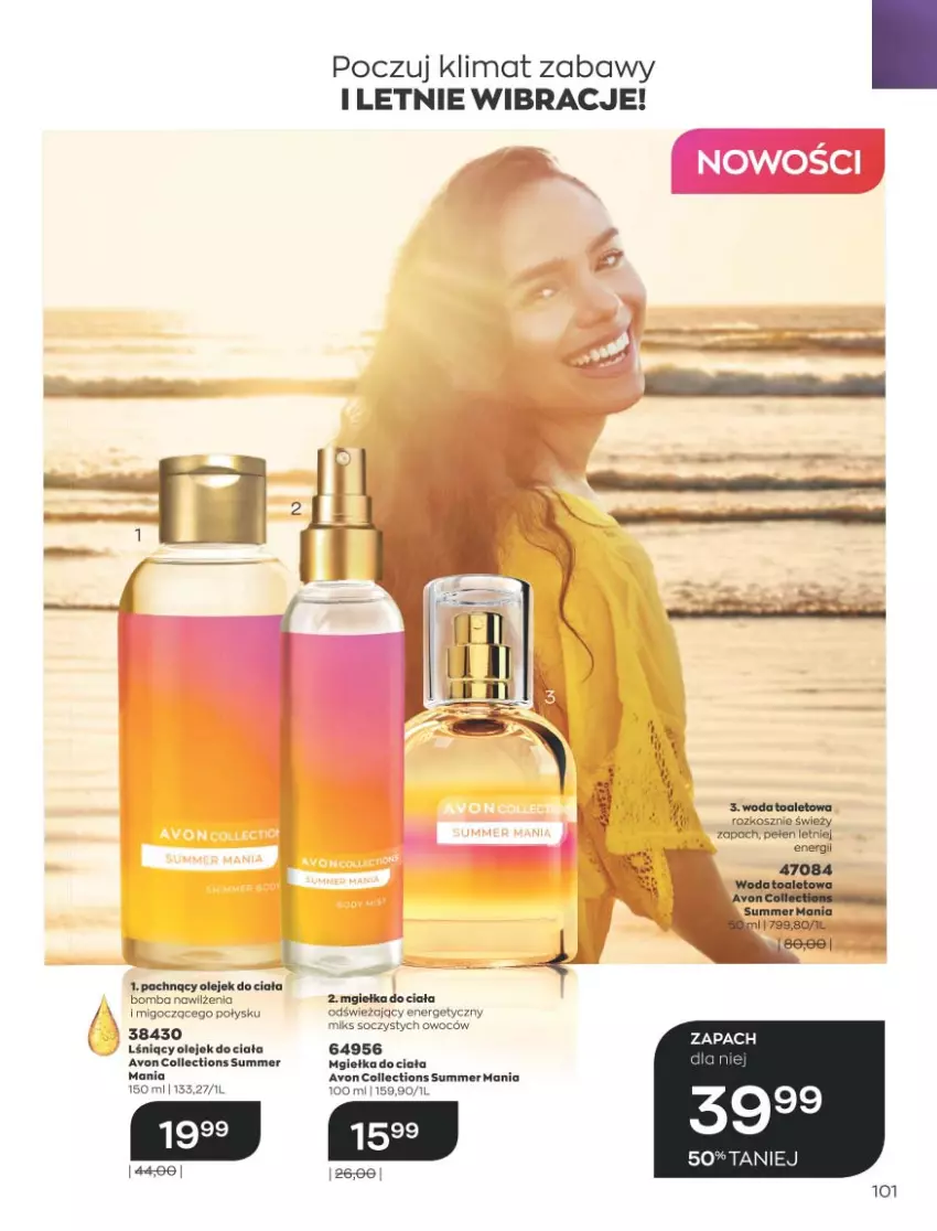 Gazetka promocyjna Avon - Katalog Avon 9/2021 kampania wrzesień - ważna 01.09 do 30.09.2021 - strona 101 - produkty: Kosz, Olej, Olejek do ciała, Woda, Woda toaletowa