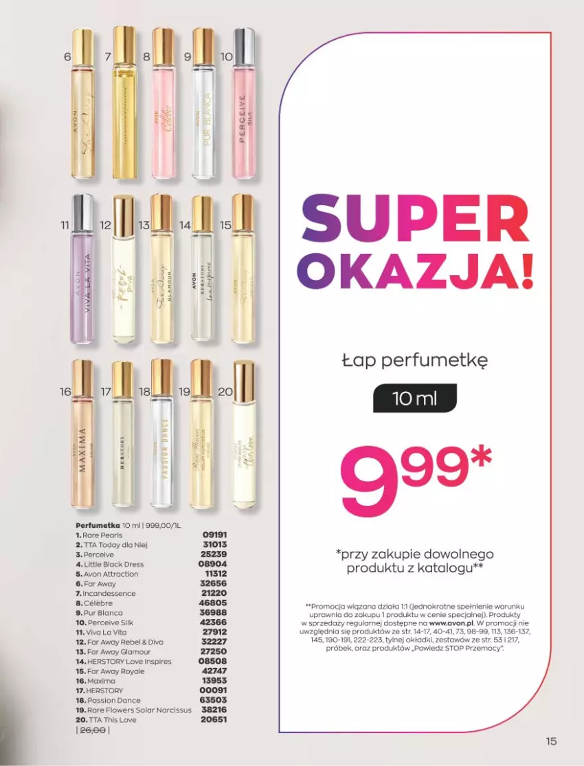 Gazetka promocyjna Avon - Katalog Avon 9/2021 kampania wrzesień - ważna 01.09 do 30.09.2021 - strona 15 - produkty: Dres, Fa, Lack, Perfum, Pur, Top