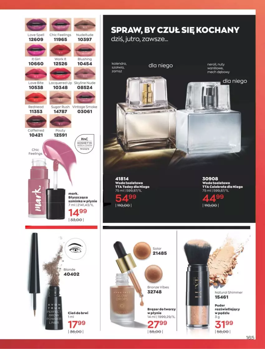 Gazetka promocyjna Avon - Katalog Avon 9/2021 kampania wrzesień - ważna 01.09 do 30.09.2021 - strona 161 - produkty: Cień, Inka, Koc, Puder, Szminka, Woda, Woda toaletowa