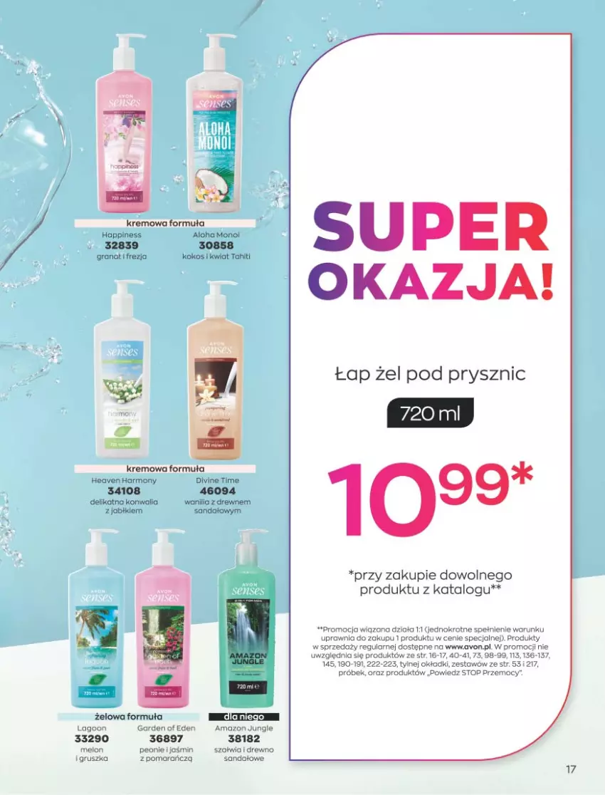 Gazetka promocyjna Avon - Katalog Avon 9/2021 kampania wrzesień - ważna 01.09 do 30.09.2021 - strona 17 - produkty: Divine, Gra, Granat, Kokos, LG, Melon, Sandał, Top