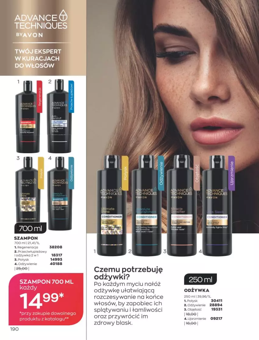 Gazetka promocyjna Avon - Katalog Avon 9/2021 kampania wrzesień - ważna 01.09 do 30.09.2021 - strona 186 - produkty: Odżywka, Szampon