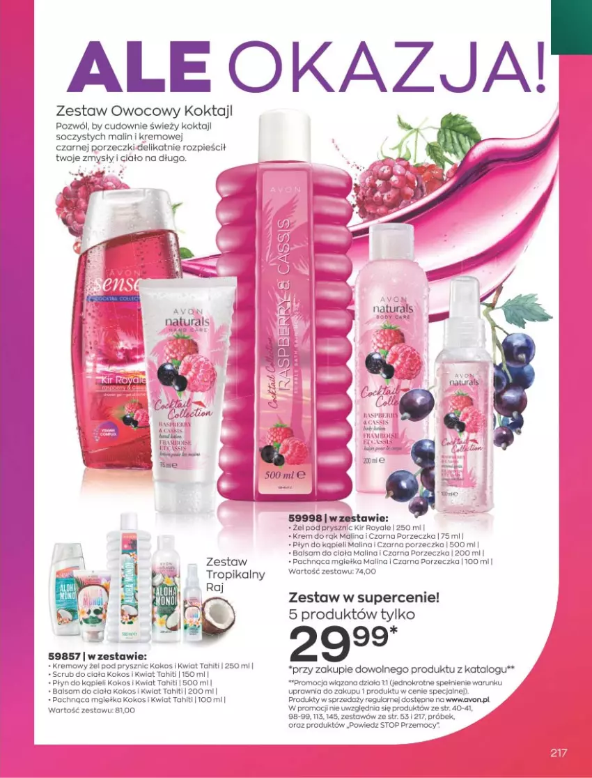 Gazetka promocyjna Avon - Katalog Avon 9/2021 kampania wrzesień - ważna 01.09 do 30.09.2021 - strona 213 - produkty: Balsam do ciała, Body, Fa, Kokos, Krem do rąk, Por, Rama, STP, Top